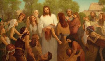 He Healed Them All, Every One, by Gary L. Kapp. Second Place winner of the 2020 Book of Mormon Central Art Contest.